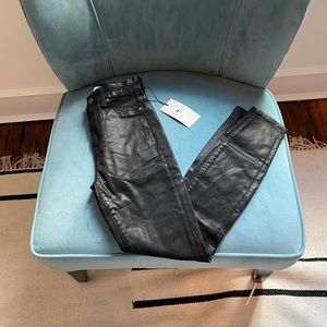 7 for all mankind Coated High Waist Ankle Jeans